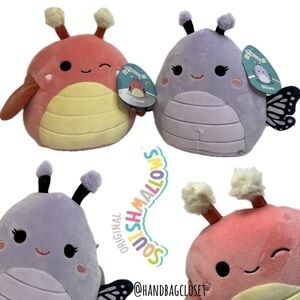 Squishmallow 7.5 - 8" Shane Grasshopper RARE Bibiana Butterfly Stuffed Plushie